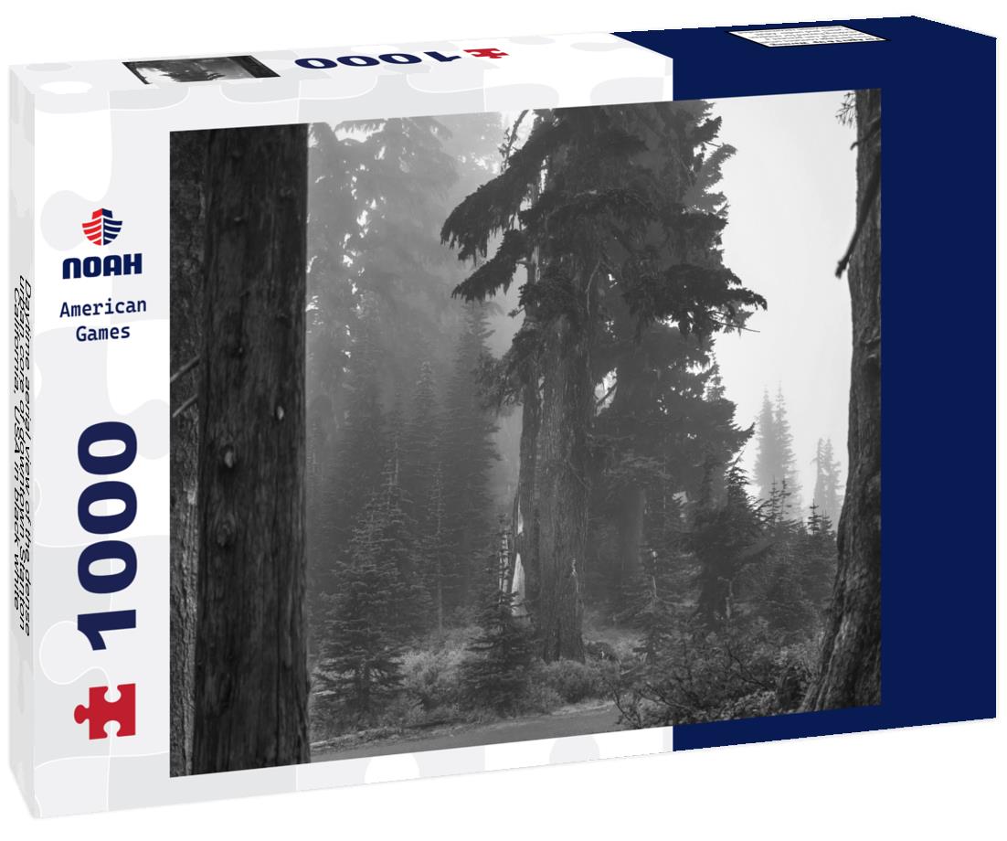 Noah Jigsaw Puzzle Daytime aerial view of the dense urban core of downtown Stanton, California, USA in black white 1000 pieces