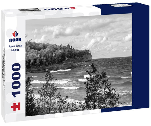 Noah Jigsaw Puzzle Castle of Masovian Dukes in Ciechanow. Poland in black white 1000 pieces