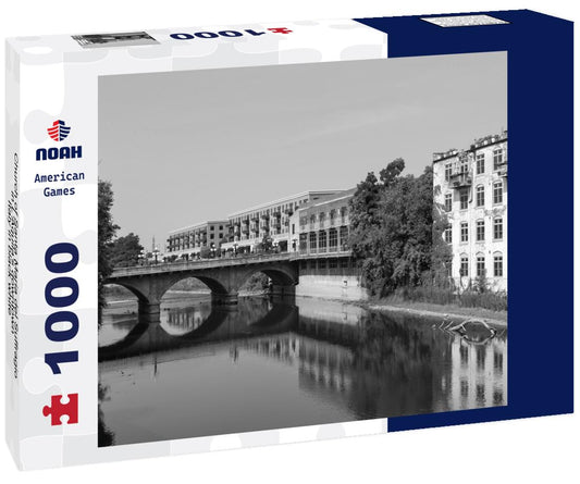 Noah Jigsaw Puzzle Church of Santa Maria del Suffragio, in L'Aquila's downtown, Italy in black white 1000 pieces