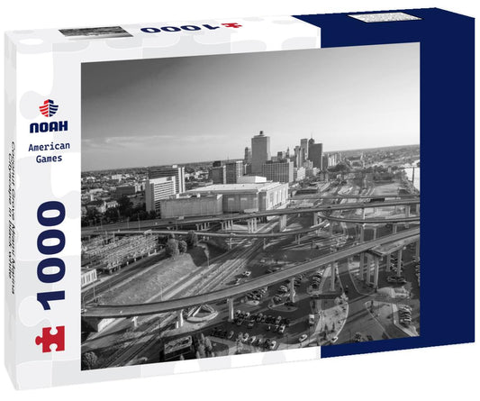 Noah Jigsaw Puzzle Coconut Grove Miami Marina Cityscape in black white 1000 pieces