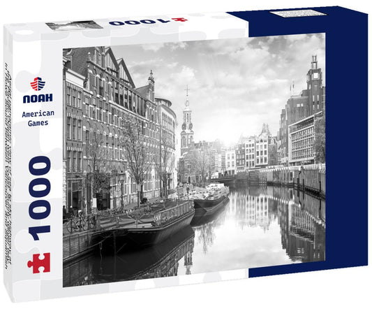 Noah Jigsaw Puzzle Aerial panoramic view of sea to sky highway at the Pacific Ocean west coast. Sunny winter day. In Howe Sound between Vancouver and Squamish, British Columbia, Canada in black white 1000 pieces