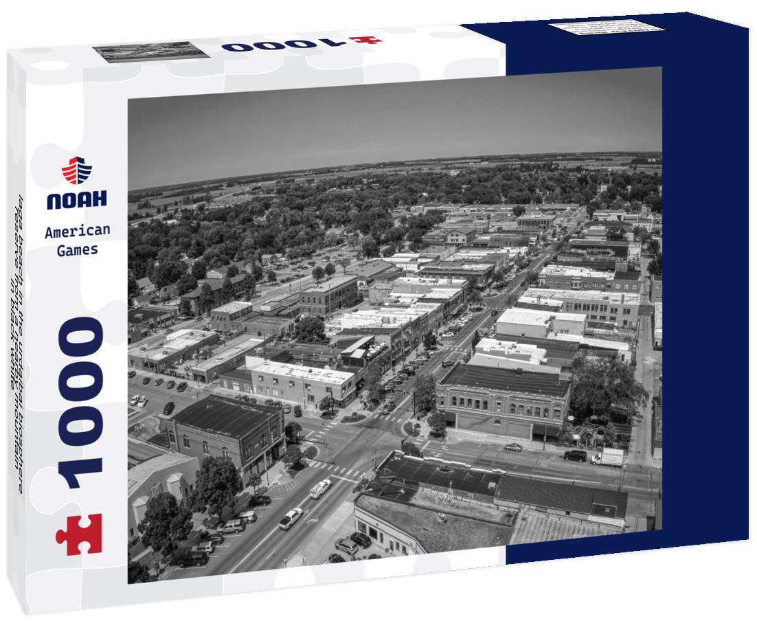 Noah Jigsaw Puzzle laga beach in the urdaibai biosphere reserve from a nearby mountain in black white 1000 pieces