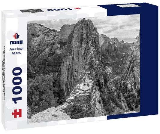 Noah Jigsaw Puzzle Downtown El Centro, California in the Imperial Valley in black white 1000 pieces