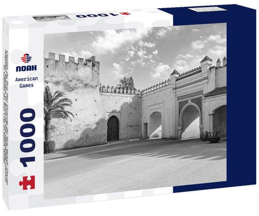 Noah Jigsaw Puzzle Caxias do Sul, Rio Grande do Sul, Brazil: Dante Alighieri Square in front of the cathedral church in Caxias do Sul City in black white 1000 pieces