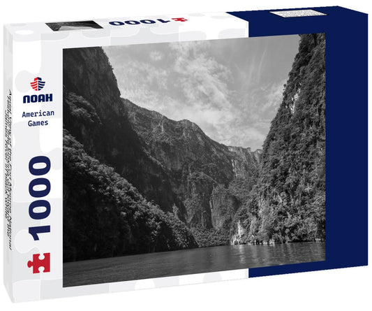 Noah Jigsaw Puzzle Aerial View of the Fort Monroe National Historic Site looking out toward the James River in black white 1000 pieces