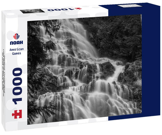 Noah Jigsaw Puzzle Hartford, Connecticut, USA downtown city skyline at dusk in black white 1000 pieces