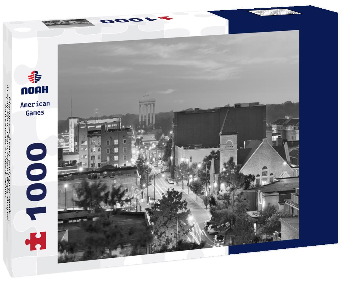 Noah Jigsaw Puzzle Mangrove forest and coral reefs in split shot, Gam Island Raja Ampat Indnonesia in black white 1000 pieces