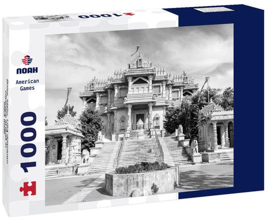 Noah Jigsaw Puzzle Boise, Idaho, USA downtown cityscape at dusk in black white 1000 pieces