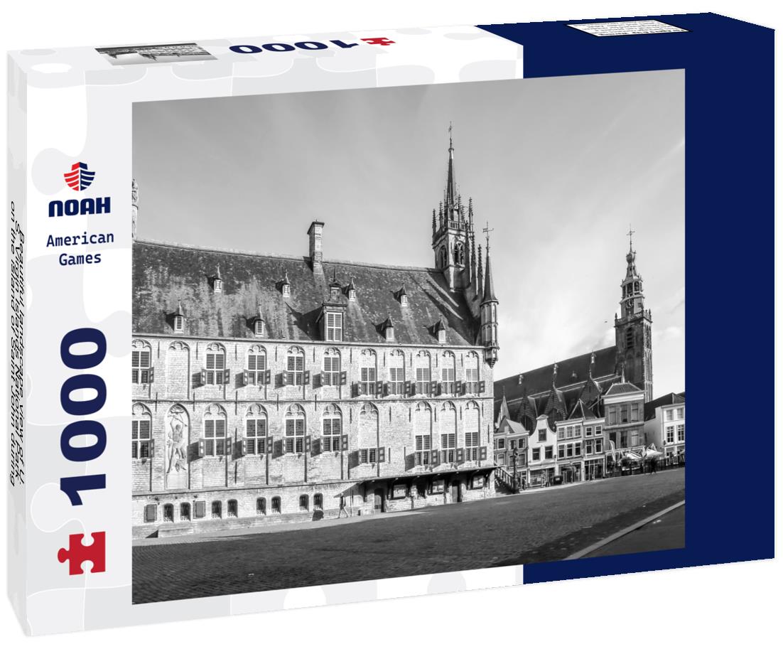 Noah Jigsaw Puzzle Beautiful landscape view of U.S. Virgin Islands National Park on the island of Saint John during the day in black white 1000 pieces