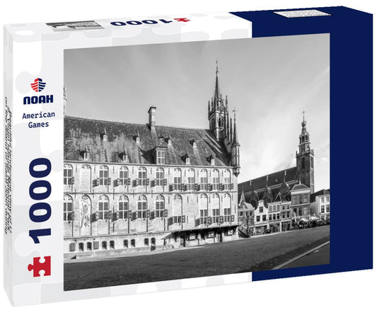 Noah Jigsaw Puzzle Beautiful landscape view of U.S. Virgin Islands National Park on the island of Saint John during the day in black white 1000 pieces