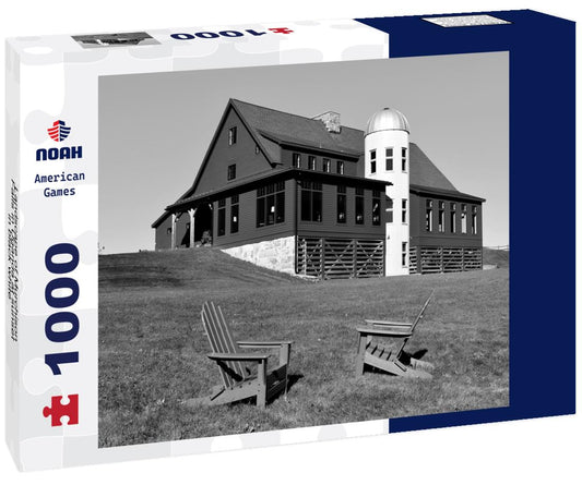 Noah Jigsaw Puzzle Landscape of Murchison Falls in Uganda at sunset in black white 1000 pieces