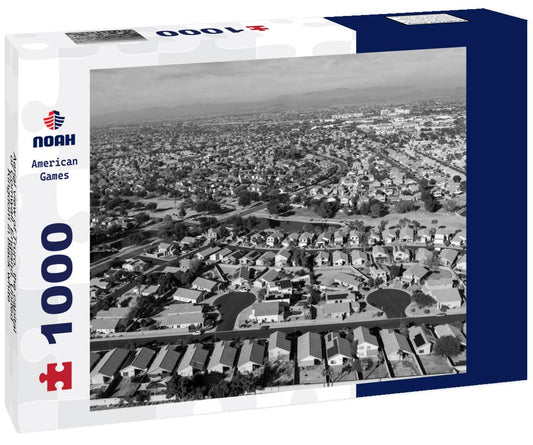Noah Jigsaw Puzzle Aerial view of Truro, the capital of Cornwall, England, United Kingdom in black white 1000 pieces