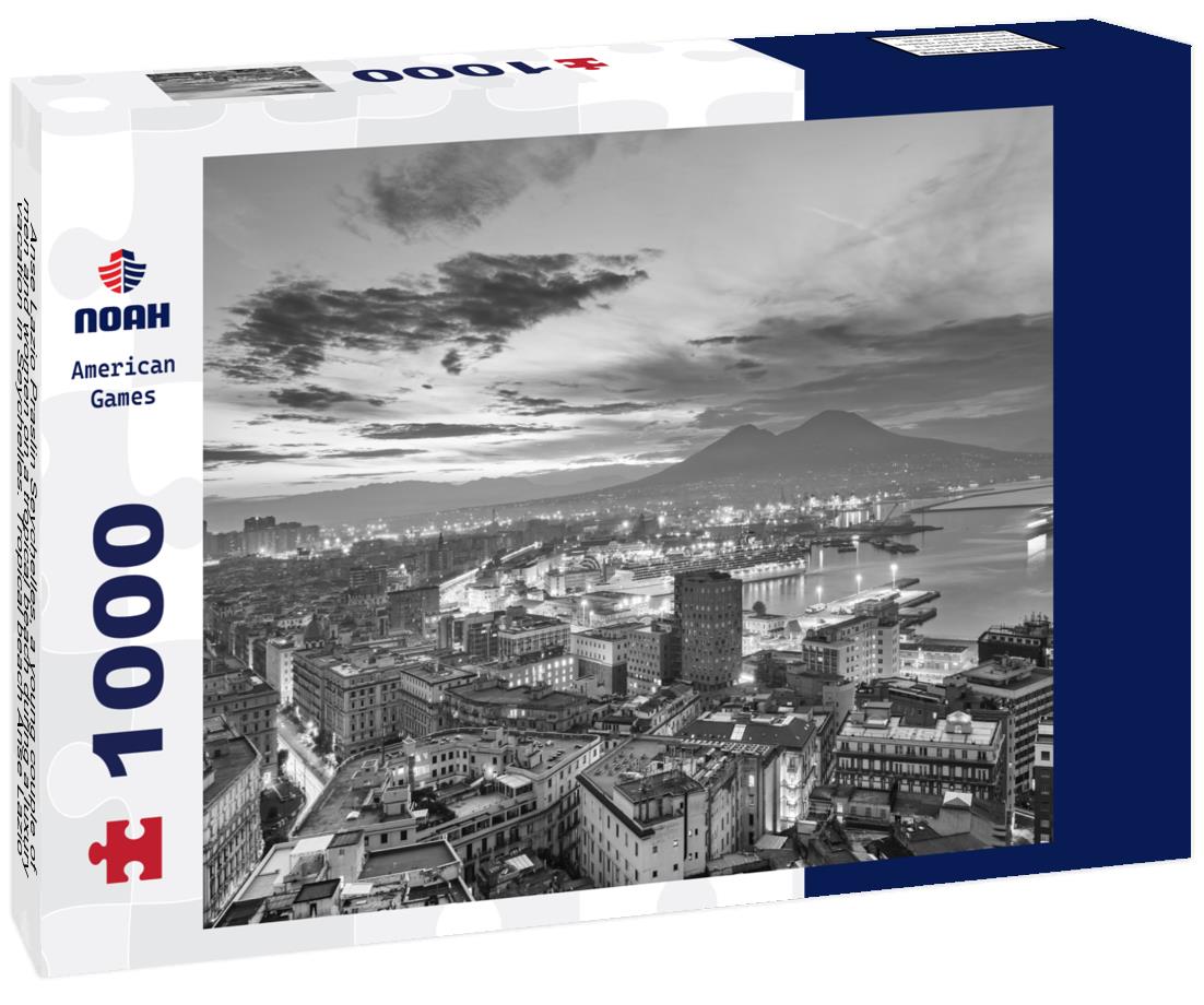 Noah Jigsaw Puzzle Anse Lazio Praslin Seychelles, a young couple of men and women on a tropical beach during a luxury vacation in Seychelles. Tropical beach Anse Lazio Praslin Seychelles in black white 1000 pieces