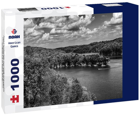Noah Jigsaw Puzzle Fort Lauderdale riverwalk and yachts view, south Florida, United States of America in black white 1000 pieces