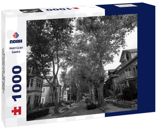 Noah Jigsaw Puzzle Kansas City, Missouri, USA downtown city skyline and parks in black white 1000 pieces