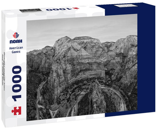 Noah Jigsaw Puzzle Beautiful seaside town Cesenatico - Italy in black white 1000 pieces