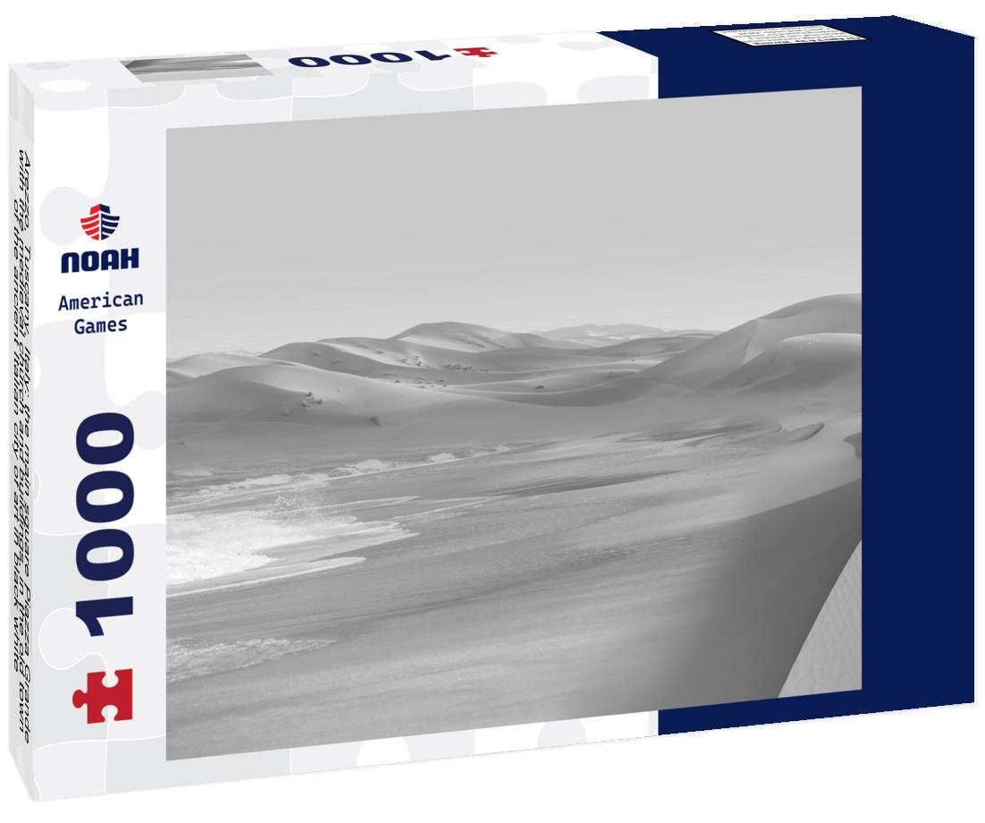 Noah Jigsaw Puzzle Arezzo, Tuscany, Italy: the main square Piazza Grande with the medieval church and buildings, in the old town of the ancient Italian city of art in black white 1000 pieces