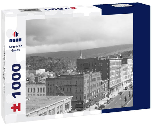 Noah Jigsaw Puzzle Frankfurt am Main downtown in black white 1000 pieces