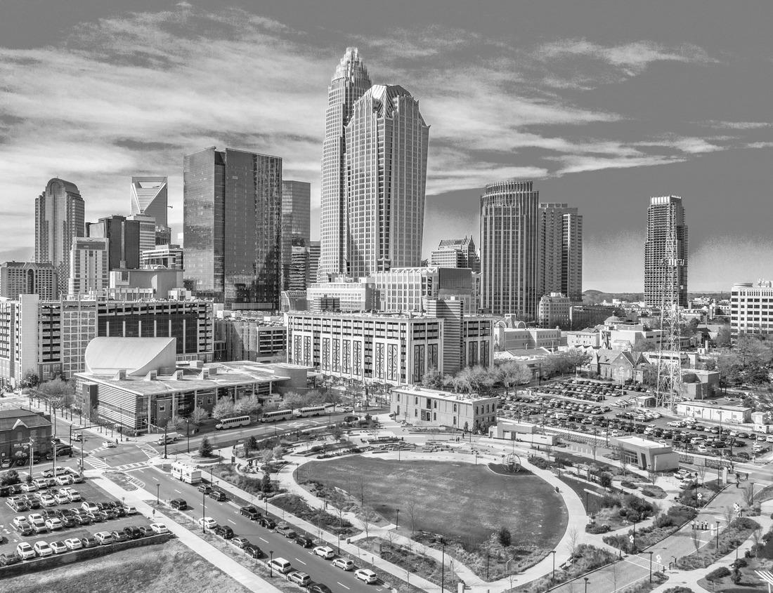 Noah Jigsaw Puzzle Aerial view of Guanajuato with cathedral in Mexico in black white 1000 pieces