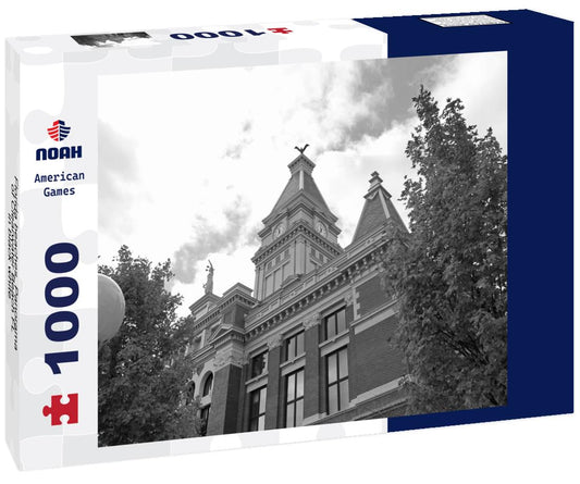 Noah Jigsaw Puzzle Florida beaches. Panorama of Clearwater Beach FL in black white 1000 pieces