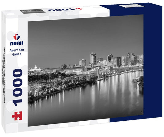 Noah Jigsaw Puzzle Arcomagno, San Nicola Arcella, Cosenza, Calabria, Italy in black white 1000 pieces