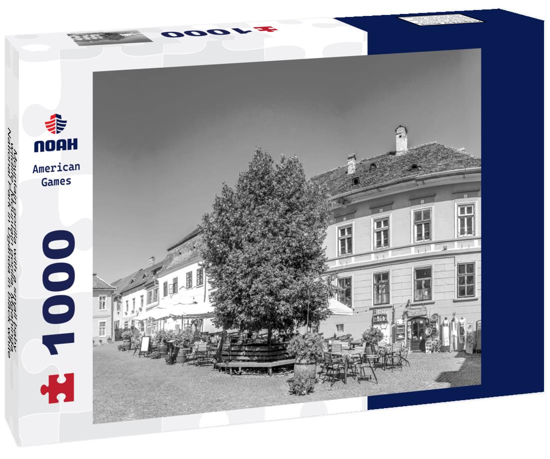 Noah Jigsaw Puzzle Mountain gorilla with a small baby - wildlife. Mountain gorilla, Mgahinga National Park in Uganda in black white 1000 pieces