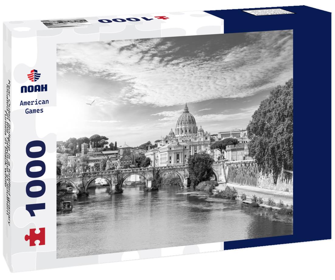 Noah Jigsaw Puzzle Ksar Ouled Soltane is a fortified granary located in the Tataouine in southern Tunisia in black white 1000 pieces