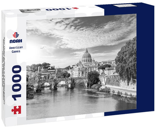 Noah Jigsaw Puzzle Ksar Ouled Soltane is a fortified granary located in the Tataouine in southern Tunisia in black white 1000 pieces