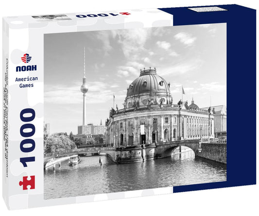 Noah Jigsaw Puzzle Columbia, South Carolina, USA downtown city skyline from Finlay Park at dusk in black white 1000 pieces