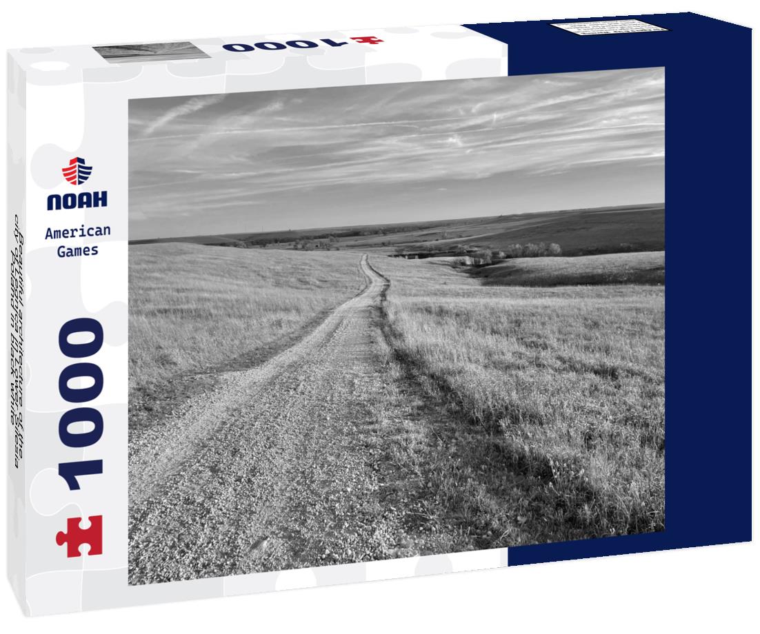 Noah Jigsaw Puzzle Beautiful architecture of the city of Legnica in Lower Silesia, Poland in black white 1000 pieces