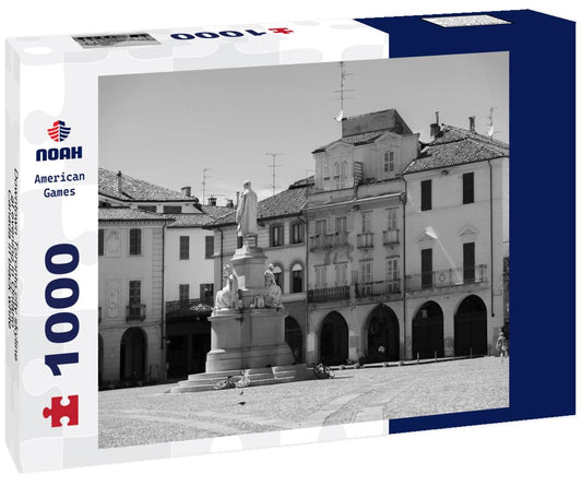 Noah Jigsaw Puzzle Downtown Toronto city skyline at evening in Ontario, Canada in black white 1000 pieces