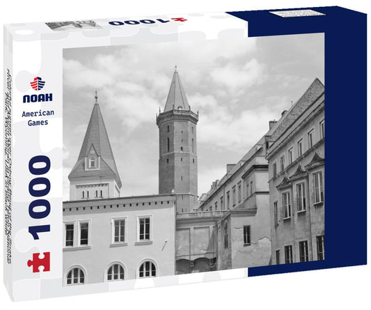 Noah Jigsaw Puzzle Colorful sunset over Oxbow Bend of the Snake River and Mount Moran in Grand Teton National Park, Wyoming, USA in black white 1000 pieces