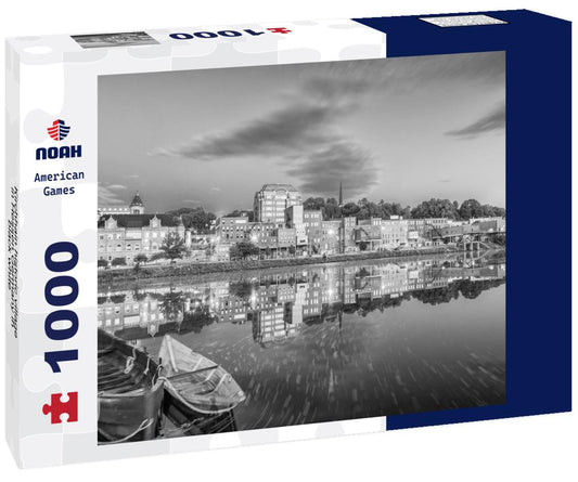 Noah Jigsaw Puzzle Kirchhain historic village in Hessen Germany in black white 1000 pieces