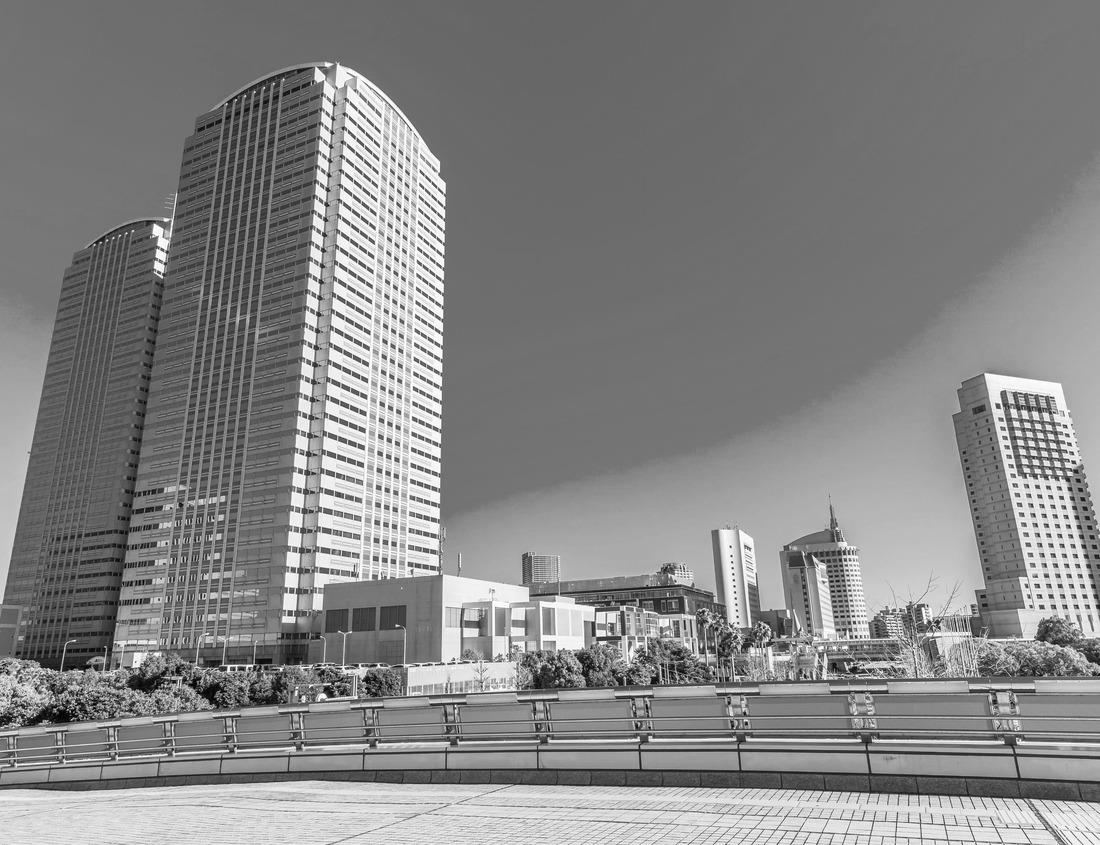 Noah Jigsaw Puzzle Genoa, Italy skyline in the city center at the harbor at sunset in black white 1000 pieces