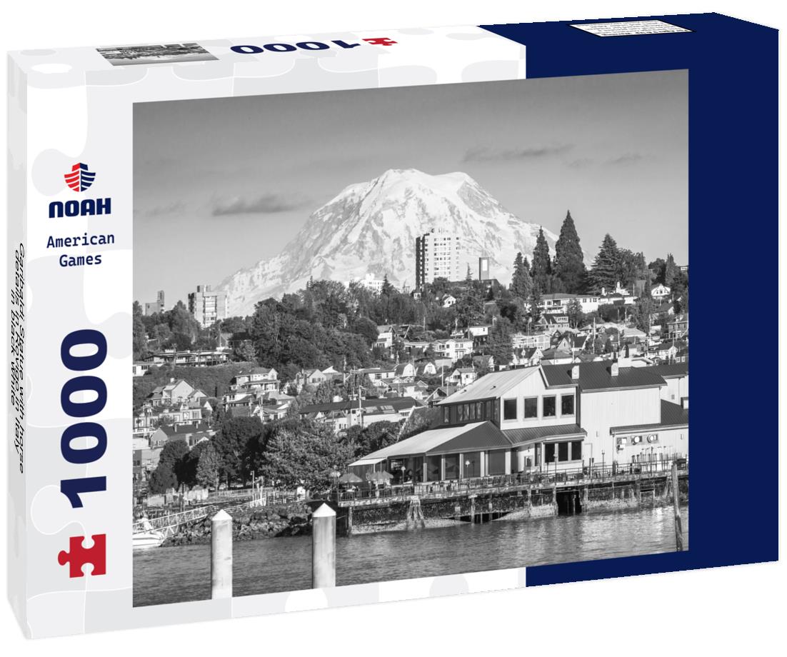 Noah Jigsaw Puzzle Garibaldi Statue with horse details in Rovigo in Italy in black white 1000 pieces