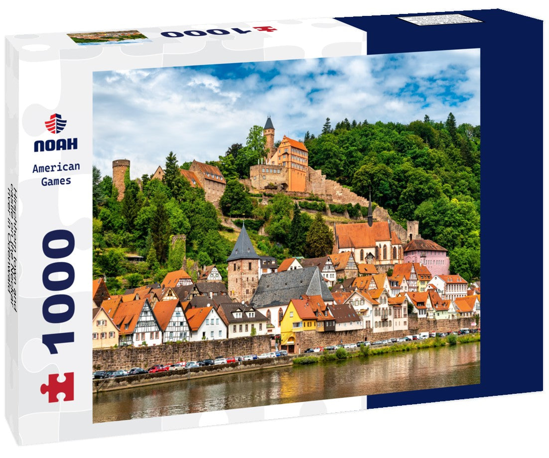 Noah Jigsaw Puzzle Hirschhorn town and castle on the Neckar river in Odenwald - Hessen, Germany 1000 pieces