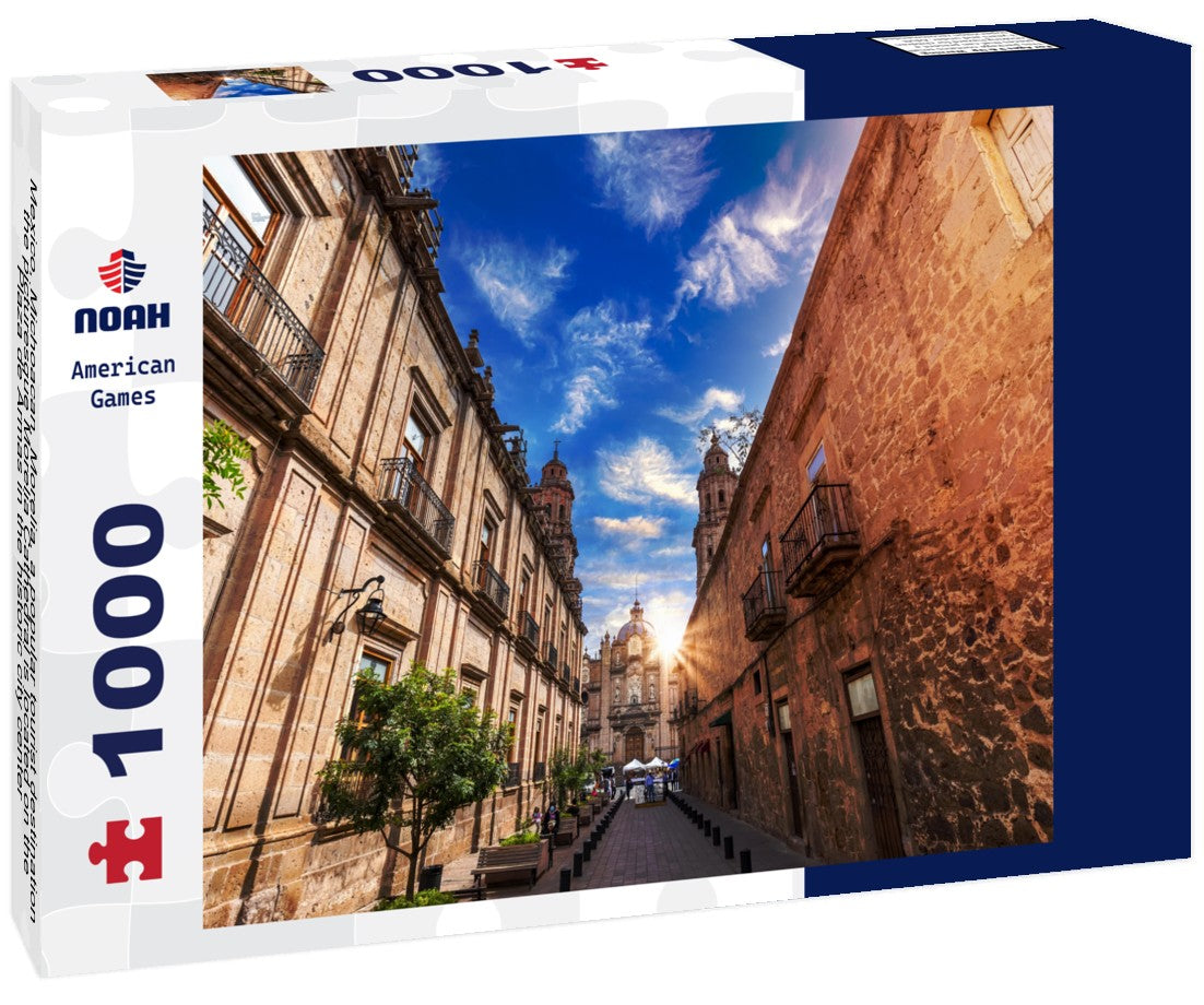 Noah Jigsaw Puzzle Mexico, Michoacan, Morelia, a popular tourist destination, the picturesque Morelia Cathedral is located on the Plaza de Armas in the historic city center 1000 pieces
