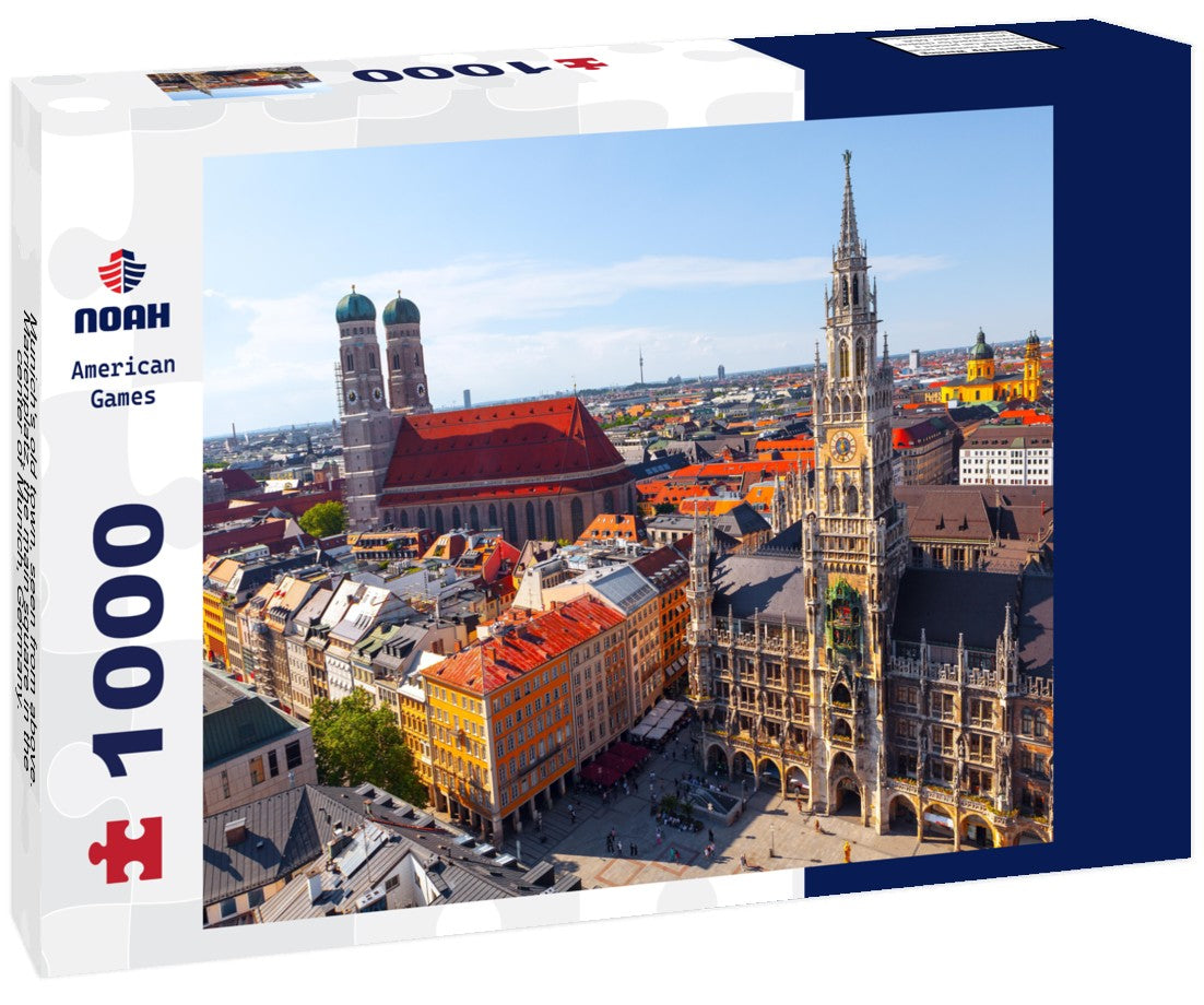 Noah Jigsaw Puzzle Munich's old town, seen from above. Marienplatz, the main square in the center of Munich, Germany. 1000 pieces