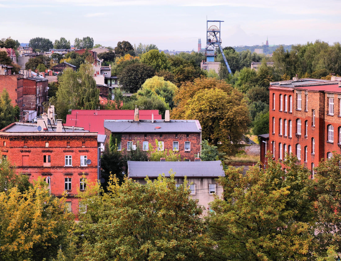 Noah Jigsaw Puzzle Bytom city in Poland. Urban landscape with former industrial area - coal mine in the background 1000 pieces