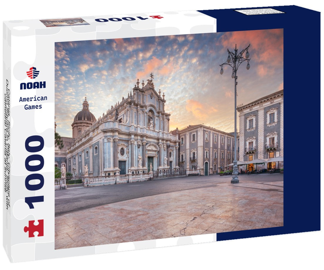 Noah Jigsaw Puzzle Catania, Sicily, Italy. Cityscape of Duomo Square in Catania, Sicily with cathedral Catania at sunrise 1000 pieces