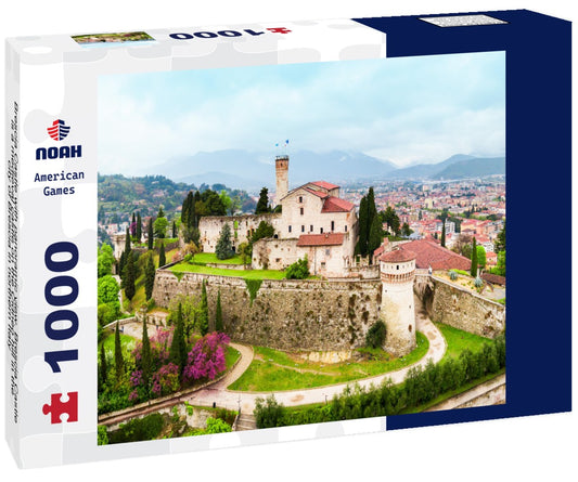 Noah Jigsaw Puzzle Brescia Castle with panoramic view. Brescia Castle is a medieval castle on the Cidneo hill in the city of Brescia in northern Italy 1000 pieces