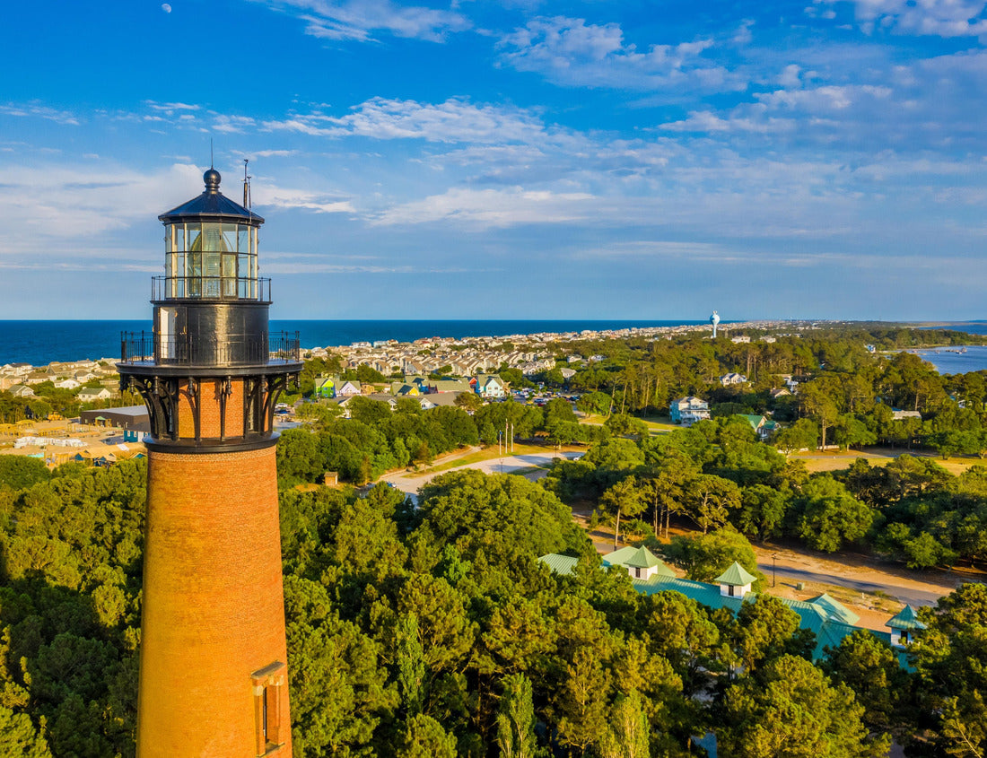 Noah Jigsaw Puzzle Aerial view of Currituck Beach Lighthouse and surrounding Corolla, North Carolina in the Outer Banks 1000 pieces