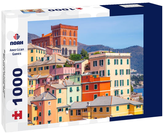 Noah Jigsaw Puzzle Bright, colorful houses near the sea in Genoa, Italy 1000 pieces