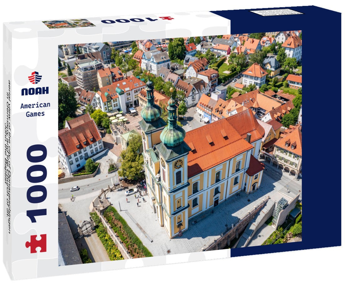 Noah Jigsaw Puzzle aerial view of the city of Donaueschingen in Germany and the Church of St. John the Baptist 1000 pieces