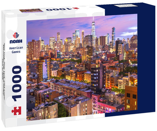 Noah Jigsaw Puzzle New York, New York, USA Lower Manhattan city skyline rooftop view at dusk 1000 pieces