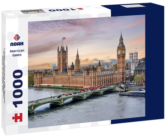 Noah Jigsaw Puzzle London cityscape with Houses of Parliament and Big Ben tower at sunset, UK 1000 pieces