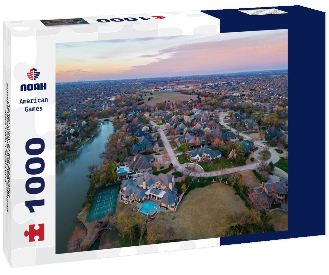 Noah Jigsaw Puzzle Aerial view of the beautiful sunrise landscape over the Edmond area near Oklahoma 1000 pieces