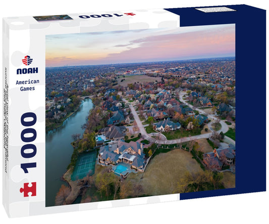 Noah Jigsaw Puzzle Aerial view of the beautiful sunrise landscape over the Edmond area near Oklahoma 1000 pieces