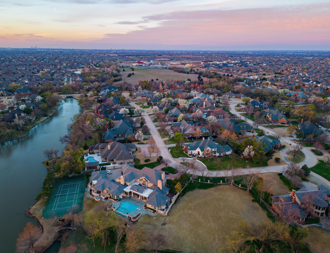 Noah Jigsaw Puzzle Aerial view of the beautiful sunrise landscape over the Edmond area near Oklahoma 1000 pieces