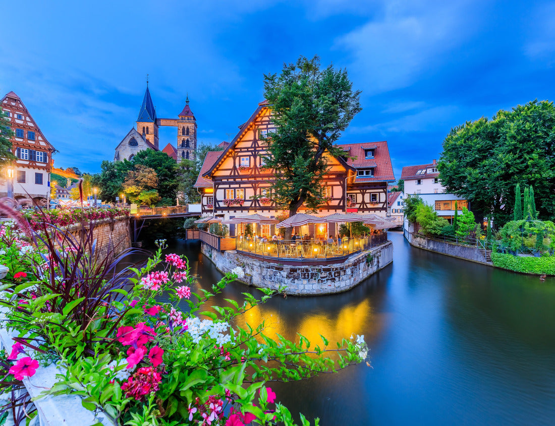 Noah Jigsaw Puzzle Esslingen am Neckar, Germany. Cityscape of the medieval town and river Neckar at dusk 1000 pieces